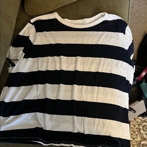 Blue and White Striped T-Shirt